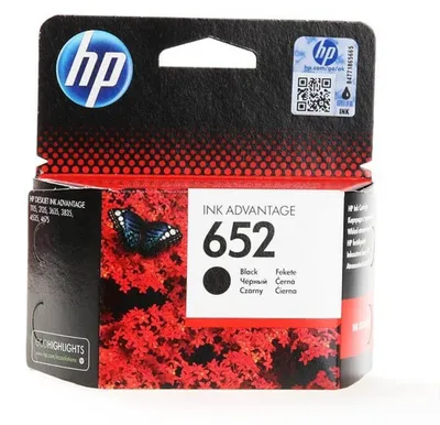 Zdjęcie produktu dla HP Oryginalny wkład atramentowy 652 Ink Advantage, czarny, Standardowa wydajność, Czarny, Tusz na bazie pigmentu, 1 szt., 360 stron(y)