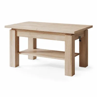 Produktbild von ASTRA Couchtisch ausziehbar & höhenverstellbar 110–150 × 68 cm – Sonoma Eiche