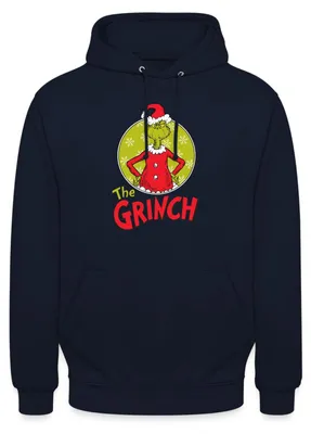 Produktbild von Spreadshirt Der Grinch Logo The Grinch Uni Hoodie, XL, Navy