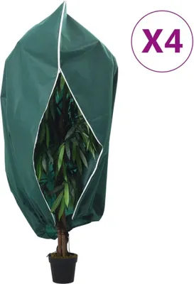 Obrázok produktu pre Flísové kryty na rastliny so zipsom 4 ks 70 g/m² 3,93x3 m