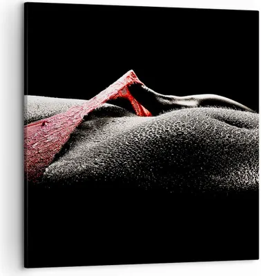 Produktbild von Bild auf Leinwand - Leinwandbild - Körper weibliches Modell Wassertropfen - 50x50cm - Wand Bild - Wanddeko - Leinwanddruck - Bilder - Kunstdruck - Leinwand bilder - Wandkunst - AC50x50-0350