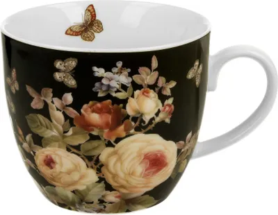 Produktbild von DUO Flowers Classic Becher 460 ml WARDA in Tragetasche, New Bone China Porzellan