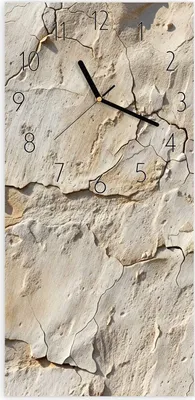 Produktbild von Wanduhr aus Glas mit Motiv Abgeplatzte Farbe- 30 x 60 cm - inkl. Aufhängesystem