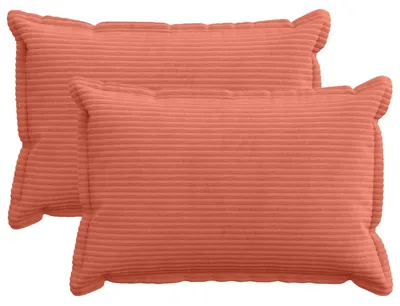 Image de vidaXL, 2 housses de coussin, HOUTEN, rouge-orange, 50 x 75 cm, en corde