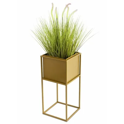 Immagine prodotto di Portafiori, aiuola in piedi, moderno, metallo, soffitta, oro 50 cm