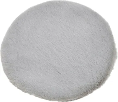 Produktbild von Rundes kurzflor Deko-Fell Sitzkissen 34 cm in grau für Stühle