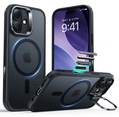 Produktbild von ESR - Classic Hybrid HaloLock Kickstand Schutzhülle für iPhone 17 - matt schwarz