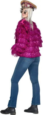Produktbild von Glitzer Festivaljacke neon-pink Größe: S-M