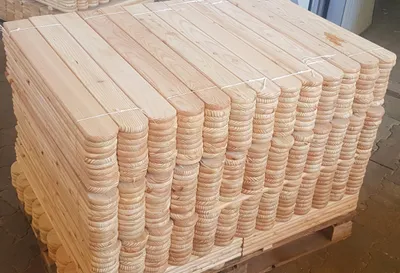 Produktbild von Zaunlatte 100x9x2cm Sibirische Lärche 100Stück Muster A