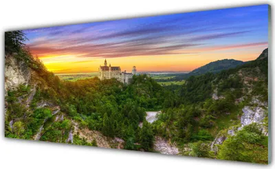Produktbild von Acrylglasbilder 125x50 Wandbild Druck Gebirge Landschaft