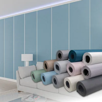 Produktbild von HEXIM selbstklebende Isoliertapete 1,82 m² Wandisolierung 280x65cm schalldämmend 4mm dekorativ 2in1 Tapete Dämmung Isoliereffekt (1 Rolle Himmelblau, blau Zementstruktur )