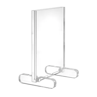 Produktbild von Doppelseitiger Premium Acrylglas-Tischaufsteller DIN A6 - Zeigis® / Werbeaufsteller / Tischaufsteller / Kartenhalter / Acrylglasaufsteller