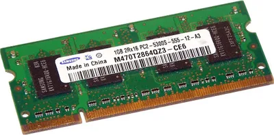 Obrázok produktu pre Samsung M470t2864qz3-ce6, 1 GB, PC2, DDR2, 667 MHz, SODIMM, pamäťová banka, modul RAM