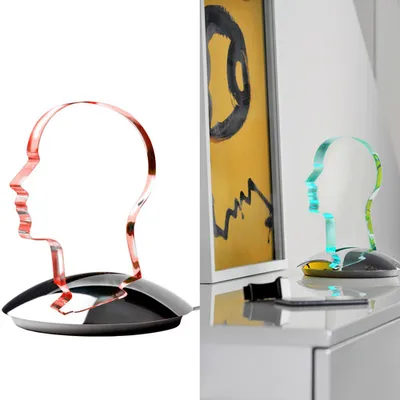 Produktbild von Design LED Tischlampe Head Acrylglas RGB mit Fernbedienung