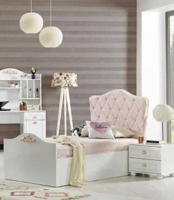 Zdjęcie produktu dla Stylowy zestaw do sypialni z łóżkiem i szafką nocną