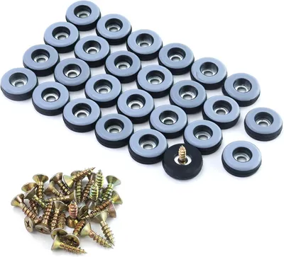 Produktbild von Teflongleiter zum Schrauben - 26 Stück Ø 22 mm Bodengleiter in Blau