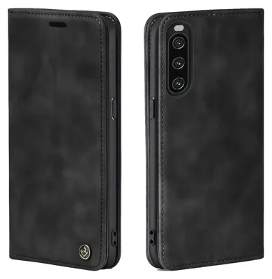 Produktbild von Handy Hülle für Sony Xperia 10 IV Klapphülle Bookcase Flip Cover Handy Tasche Etui Farbe: Schwarz