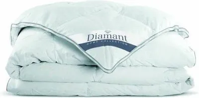 Productafbeelding van Unyqoos® donsdeken voor alle seizoenen, 240x220 cm, 90% witte ganzen dons / 10% ganzenveren, 100% percale katoenen tijk, wit, vulling: 565 g + 940 g