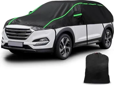 Immagine prodotto di Copertura impermeabile per auto, traspirante, a copertura parziale, protezione dalla pioggia, resistente ai raggi UV