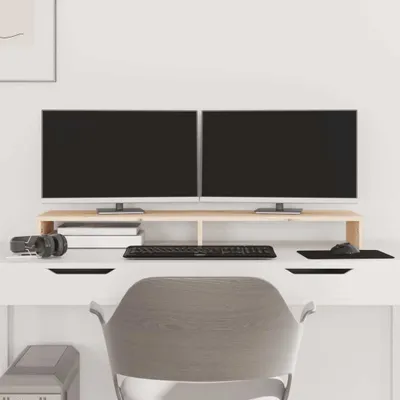 Obrázok produktu pre The Living Store Stojan na monitor 100x27x10 cm z masívneho borovicového dreva