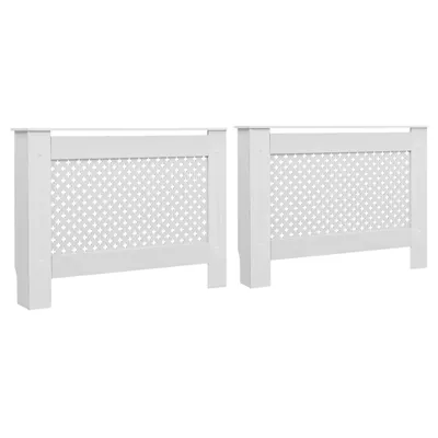 Immagine prodotto di vidaXL Copritermo 2 pezzi Bianco 112×19×81,5 cm MDF