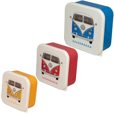 Produktbild von 3er Set Lunchboxen - Volkswagen Bulli VW Bus T1 M/L/XL