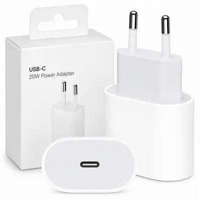 Zdjęcie produktu dla Szybka Ładowarka Sieciowa USB-C 20W Kostka Zasilacz Do iPhone iPad, Obraz wygenerowany przez AI
