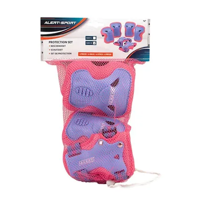 Obrázok produktu pre Alert Sport Ochranná súprava M 3-dielna ružová/fialová