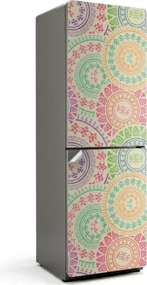 Produktbild von Ethnische Bezirksmuster – Kühlschrank Aufkleber – Klebefolie Kühlschrank – Kühlschrank Nachbildung – Kühlschrankfolie selbstklebend – Küchen Nachbildungation – 60x180 cm