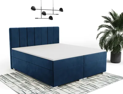Produktbild von FurMeb24 - Boxspringbett , Ehebett 200x200cm ANDI  Hotelbett , Polsterbett , Doppelbett , inklusive TopperFarbe : Velutto 25