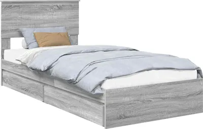 Obrázok produktu pre Úložná posteľ Sivý Sonoma 90 x 200 cm Kompozitné drevo