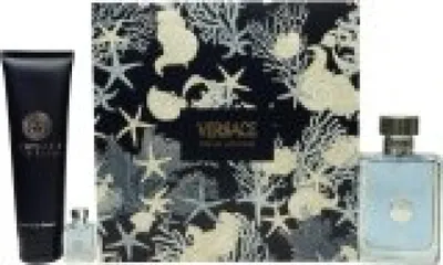 Produktbild von Versace Pour Homme Gift Set 100ml EDT + 150ml Bath and Shower Gel + 5ml EDT