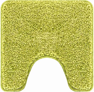 Image de vidaXL Tapis de bain antidérapant avec découpe pour toilettes Vert 50 x 50 cm