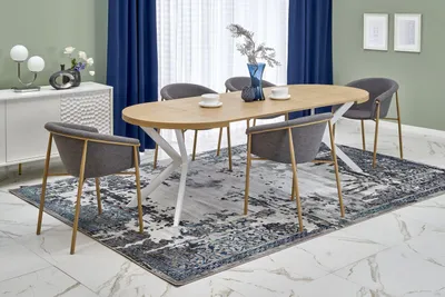 Produktbild von Design Esstisch Tisch rund HA-222 ausziehbar 100 - 250 cm