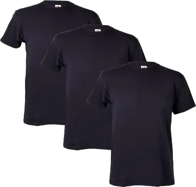 Produktbild von 3 Stück FRUIT OF THE LOOM Herren T-Shirts, Schwarz  , Größe:XL
