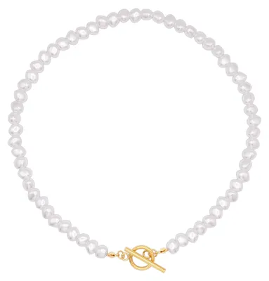 Produktbild von Heideman Perlenkette Damen Meva gold Choker Edelstahl weiß 38cm