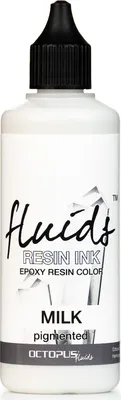 Immagine prodotto di 100 ml Octopus Fluids Resin Ink MILK, inchiostro alcolico per resina epossidica e resina UV, bianco
