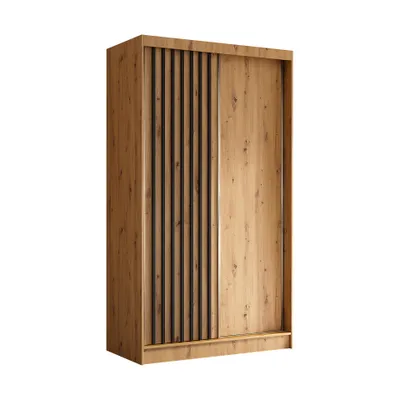 Produktbild von AX LIVING Cabinio Kleiderschrank 120cm Breit Artisan mit Lamellen