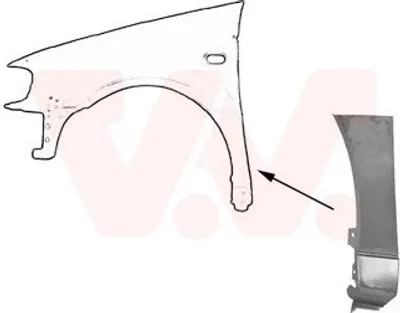 Produktbild von VAN WEZEL 5824155 Kotflügel Vorne Links für VW Polo Schrägheck (6N1) Polo Van Kasten / Schrägheck (6N1)