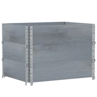 Produktbild von Pflanzkasten Grau 80x60 cm Massivholz Kiefer