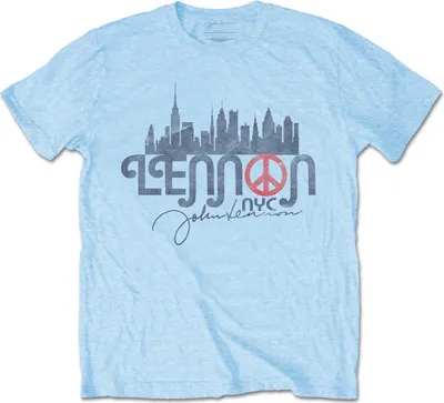 Produktbild von John Lennon New York City Skyline Light Blue M T-Shirt