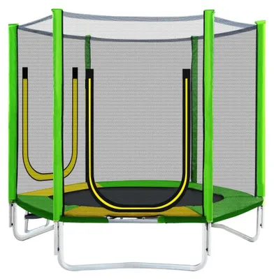 Imagen del producto de Juego 3 en 1: Parque infantil - Trampolín - Tobogán - Red de seguridad - Capacidad máxima de 100 kg - Resistente a la intemperie