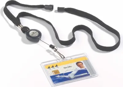 Produktbild von Textilband mit Ausweishalter schwarz VE=16x10 Stück