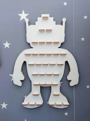 Image de Étagère pour figurines miniatures de robots