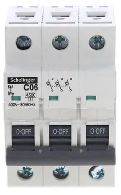 Obrázek produktu pro Jistič Schelinger / Jistič / Automatický jistič / 2 A až 63 A / 1-pólový / 3-pólový