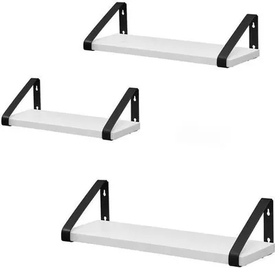 Produktbild von VASAGLE 3er Set Schweberegal, 2 Montagemöglichkeiten, weiß