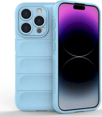 Produktbild von Mobigear Bumpy iPhone 15 Pro Hülle Flexibles TPU Backcover - Blau