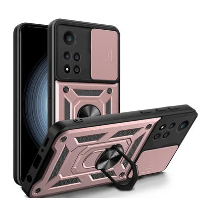 Produktbild von Outdoor Panzer Hülle Xiaomi Redmi Note 11 Pro+ Handyhülle Kameraschutz Ringhalte Rosegold