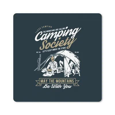 Produktbild von MuchoWow® Mauspad Mousepad Zelt - Camping - Retro 20x20 cm - Mousepads - Maus Mat - Pad - Mausunterlage - Desk Mat - Bureauartikeln