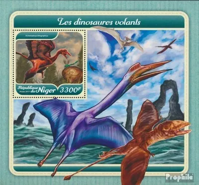 Produktbild von Briefmarken Niger 2017 Mi Block 777 (kompl. Ausg.) postfrisch Fliegende Dinosaurier